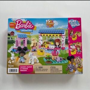 New in box MEGA Blocks Barbie Farmer's Market Building Set “lego”